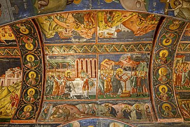 Frescoes, Church complex of the Serbian Orthodox Monastery of Pec, UNESCO World Heritage Site, Pec, Kosovo, Europe