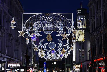 Ramadan lights in the West End, London, England, United Kingdom, Europe