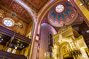 Interior, Great Synagogue of Budapest, Hungary, Europe