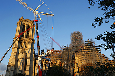 Restoration of Notre Dame Cathedral, Paris, France