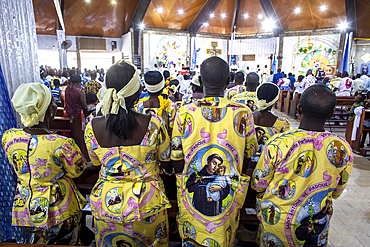 Mass in St Anthony’s catholic church, Hanoukope, Lome, Togo