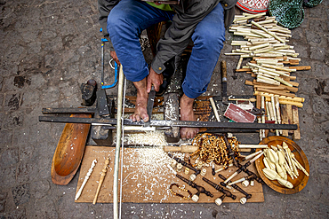 Craftsman at work in the medina, Marrakesh, Morocco