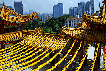 Lanterns decorations at chinese Thean Hou Temple dedicated to the goddess Mazu and Guan Yin. Kuala Lumpur. Malaysia.