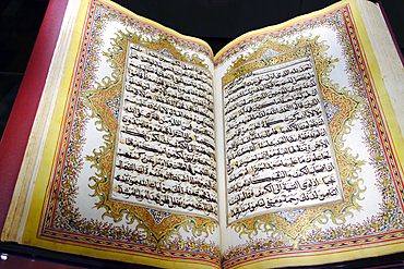 Islamic Arts Museum. Royal Quran in Arabic. Maly Peninsula. 1871. Kuala Lumpur. Malaysia.