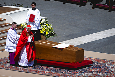 Funeral ceremony of the late Pope Francis at St. Peter's Square in the Vatican on April 26, 2025.