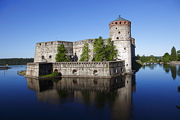 Olavinlinna Medieval Castle, (St. Olaf's Castle), Savonlinna, Saimaa Lake District, Savonia, Finland, Scandinavia, Europe