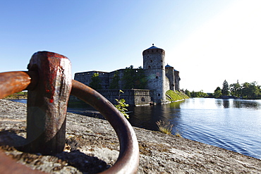 Mooring ring, Olavinlinna Medieval Castle, (St. Olaf's Castle), Savonlinna, Saimaa Lake District, Savonia, Finland, Scandinavia, Europe