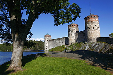 Olavinlinna Medieval Castle, (St. Olaf's Castle), Savonlinna, Saimaa Lake District, Savonia, Finland, Scandinavia, Europe