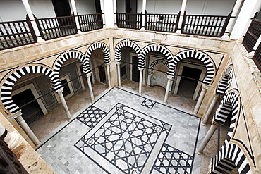 Courtyard of the Sidi Abid al-Ghariani Mausoleum, Kairouan, Tunisia, North Africa, Africa