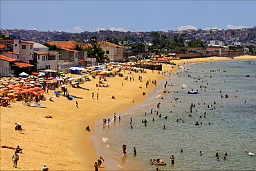 On the main beach of Salvador de Bahia, Brazil, South America