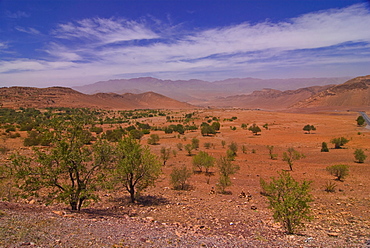 Desert landscape near Tafraoute, Morocco, North Africa, Africa