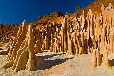 Red Tsingys, strange looking sandstone formations, near Diego Suarez (Antsiranana), Madagascar, Africa