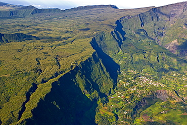 Aerial view of La Reunion, Indian Ocean, Africa