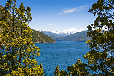 Beautiful mountain lake in the Los Alerces National Park, Chubut, Patagonia, Argentina, South America