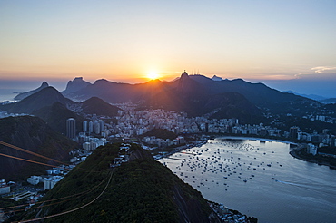 View from the Sugarloaf, Rio de Janeiro, Brazil, South America 