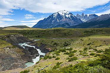 River before the Torres del Paine National Park, Patagonia, Chile, South America 