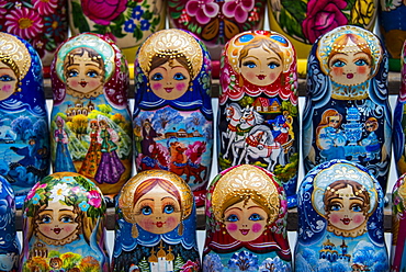 Russian dolls for sale as souvenirs in Kiev (Kyiv), Ukraine, Europe