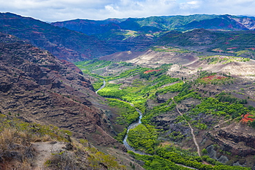 View over the Waimea Canyon, Kauai, Hawaii, United States of America, Pacific