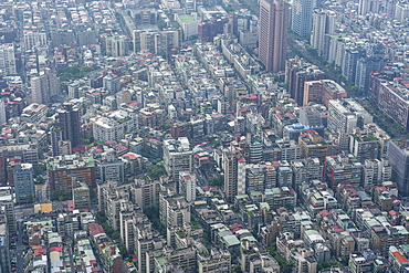 View over Taipei from the 101 Tower, Taipei, Taiwan, Asia