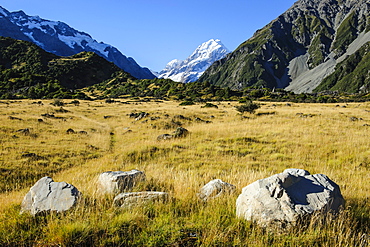 Mount Cook, the highest mountain in New Zealand, UNESCO World Heritage Site, South Island, New Zealand, Pacific