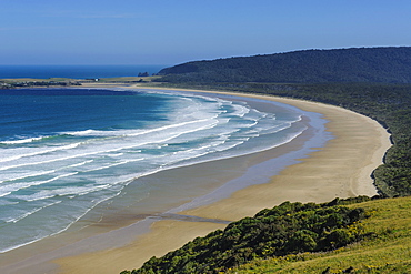 View over the beautiful Tautuku Bay, The Catlins, South Island, New Zealand, Pacific