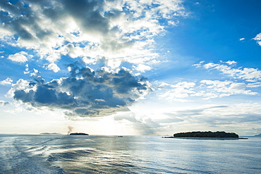 Dramatic clouds at sunset over the Mamanucas Islands, Fiji, South Pacific, Pacific