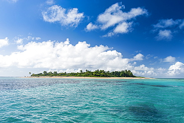 Little island with a white sand beach in Haapai, Haapai Islands, Tonga, South Pacific, Pacific