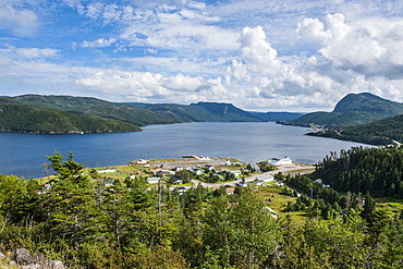 Overlook over Bonne bay on the East arm of the Unesco world heritage sight, Gros Mourne National Park, Newfoundland, Canada