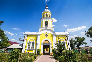 Russian Orthodox Church building in the center of Comrat capitol of republic of Gagauzia, Moldova