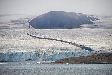 Huge glacier in Bjornsund, Svalbard, Arctic