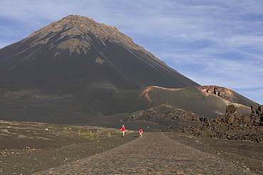 Path leading to volcano on Fogo, Cape Verde Islands, Africa