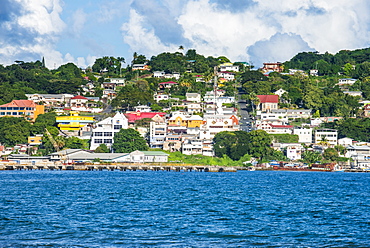 The town of Scarborough, Tobago, Trinidad and Tobago, West Indies, Caribbean, Central America