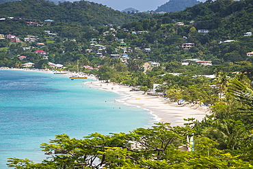 View over the beach of Grande Anse, Grenada, Windward Islands, West Indies, Caribbean, Central America