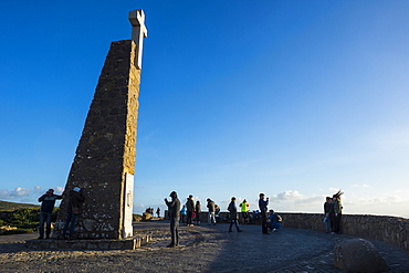 Monument at Europe's most western point, Cabo da Roca, Portugal, Europe