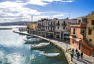 Venetian Harbour, Rethymno, Crete, Greek Islands, Greece, Europe