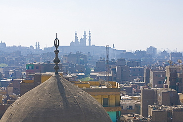 View over the roofs of the old city of Cairo, Egypt, North Africa, Africa