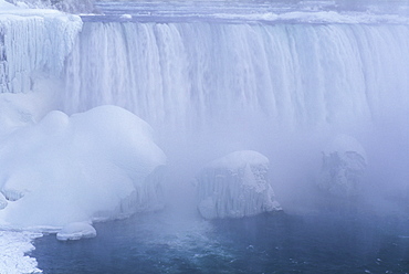 Niagara Falls in the winter, Niagara Falls, Ontario, Canada, North America