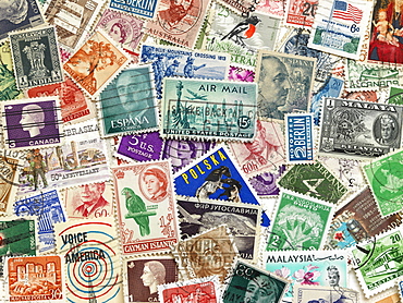 International postage stamps of the world