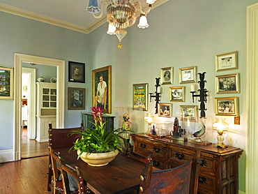 Dining room, Hemingway House, Key West, Florida, United States of America, North America