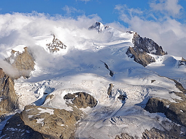 Mount Rosa, Gornergrat, Zermatt, Valais, Swizerland, Europe