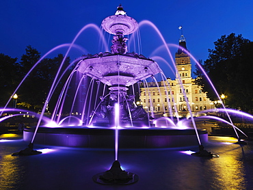 Fontaine de Tourny, designed by sculptor Mathurin Moreau, Legislative Building, Quebec City, Quebec, Canada, North America