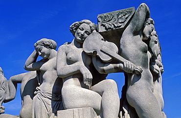 Statues of women at the Trocadero, Paris, France, Europe