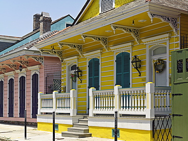 Creole cottages, French Quarter, New Orleans, Louisiana, United States of America, North America