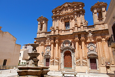 The Baroque Church of the Purgatory, Marsala, Sicily, Italy, Europe