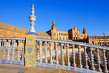 Plaza de Espana, built for the Ibero-American Exposition of 1929, Seville, Andalucia, Spain, Europe 