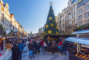 Vaclavske namesti (Wenceslas Square), Nove Mesto (New Town), Prague, Czech Republic, Europe