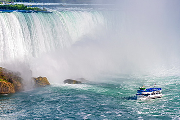 Horseshoe Falls, Maid of the Mist boat tour, Niagara Falls, Ontario, Canada, North America