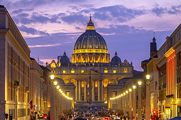 St. Peter's Basilica, UNESCO World Heritage Site, The Vatican, Rome, Lazio, Italy, Europe