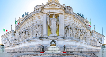 Tomb of the Unknown Soldier, statue of Goddess Roma, Vittorio Emanuele II Monument, Altare della Patria (Altar of the Fatherland), Rome, Lazio, Italy, Europe