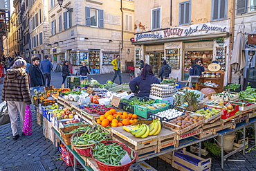 Market stalls, Campo de Fiori, Regola, Rome, Lazio, Italy, Europe